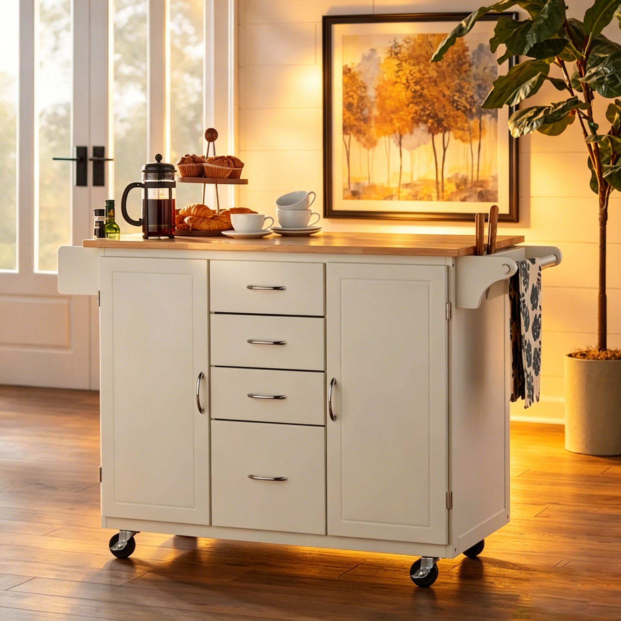 Desserte de cuisine style cottage « Vie simple »