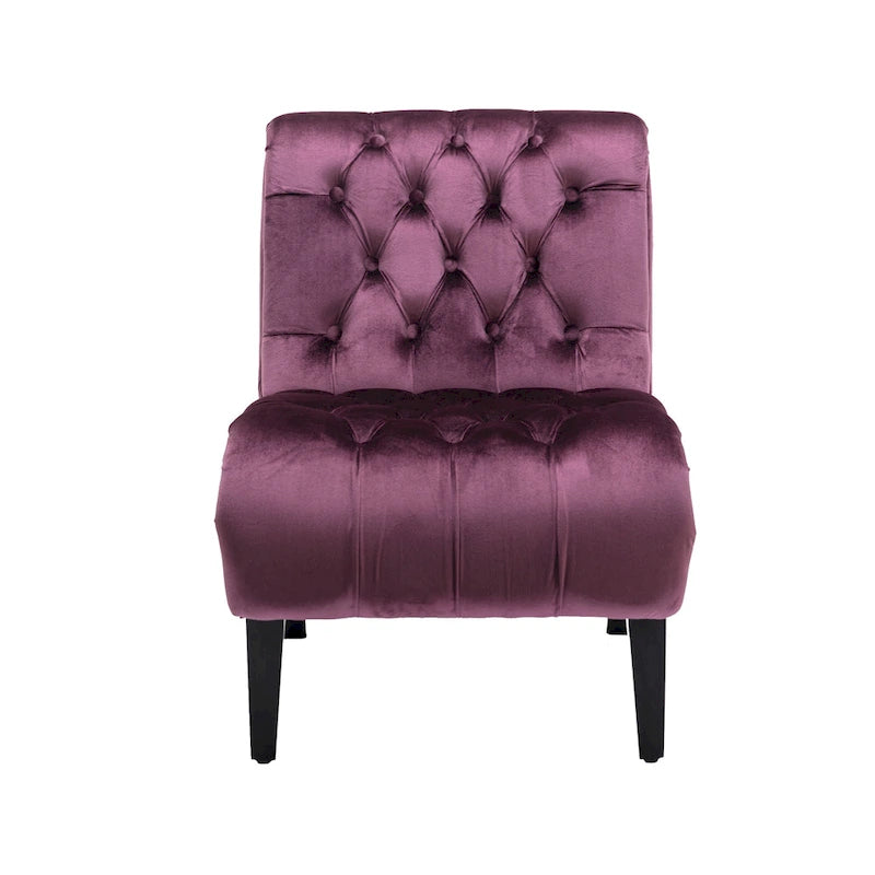 Chaise de loisirs rembourrée en velours pour le salon