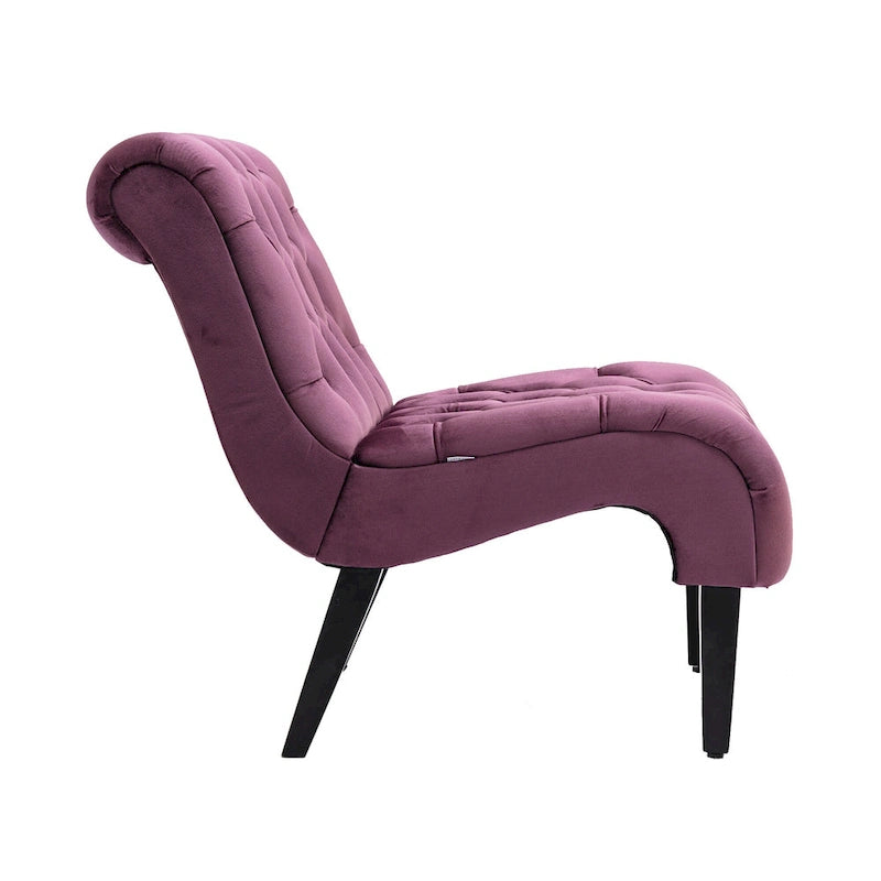 Chaise de loisirs rembourrée en velours pour le salon