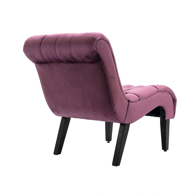 Chaise de loisirs rembourrée en velours pour le salon