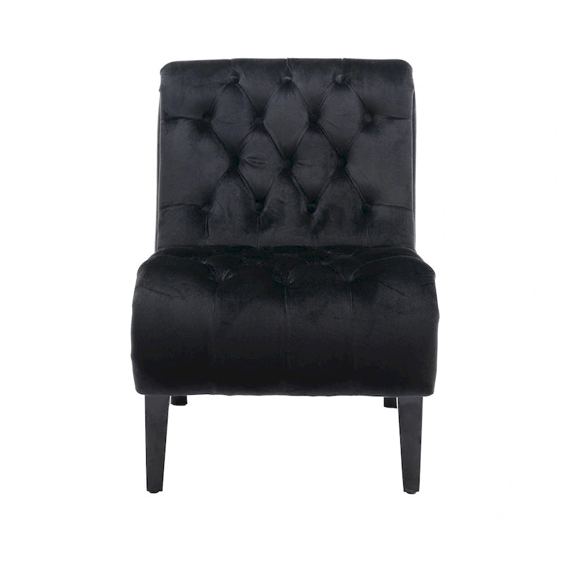 Chaise de loisirs rembourrée en velours pour le salon