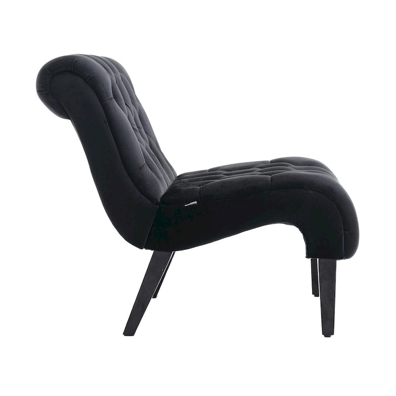 Chaise de loisirs rembourrée en velours pour le salon