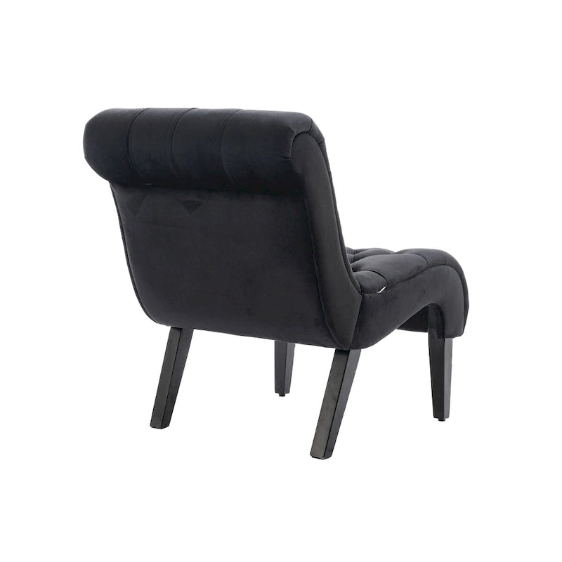 Chaise de loisirs rembourrée en velours pour le salon
