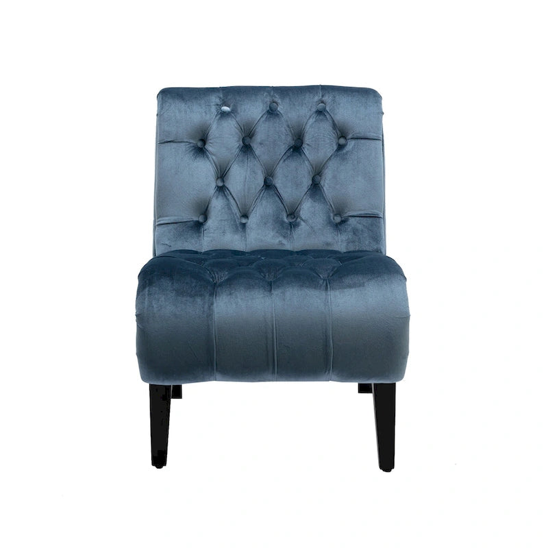 Chaise de loisirs rembourrée en velours pour le salon