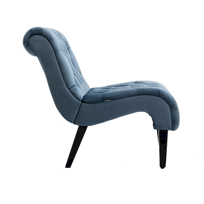 Chaise de loisirs rembourrée en velours pour le salon