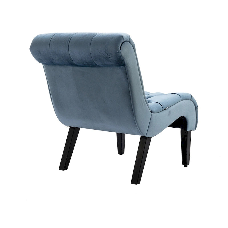 Chaise de loisirs rembourrée en velours pour le salon
