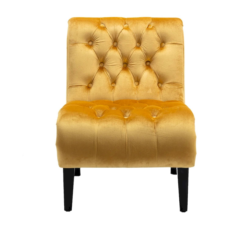 Chaise de loisirs rembourrée en velours pour le salon