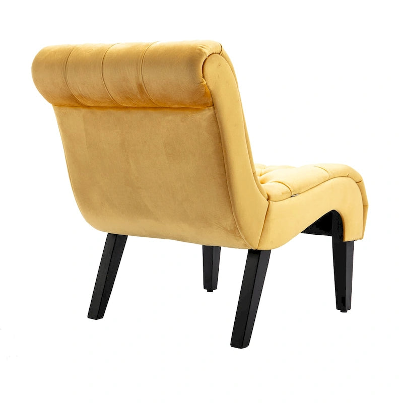 Chaise de loisirs rembourrée en velours pour le salon