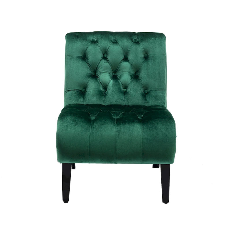 Chaise de loisirs rembourrée en velours pour le salon