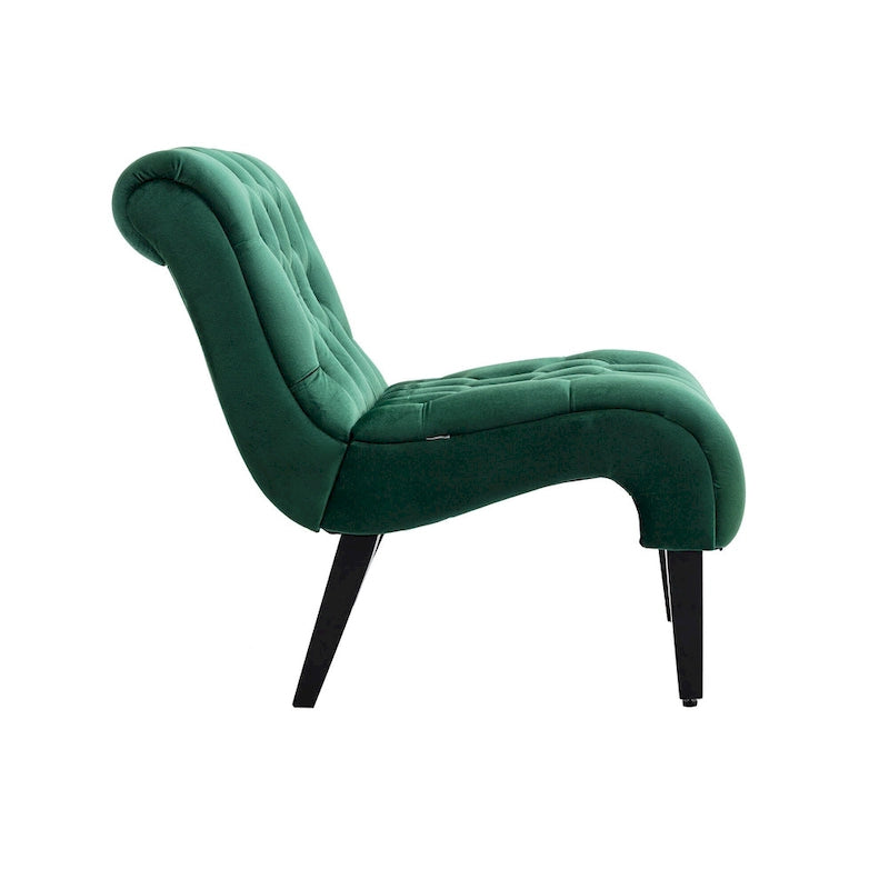 Chaise de loisirs rembourrée en velours pour le salon