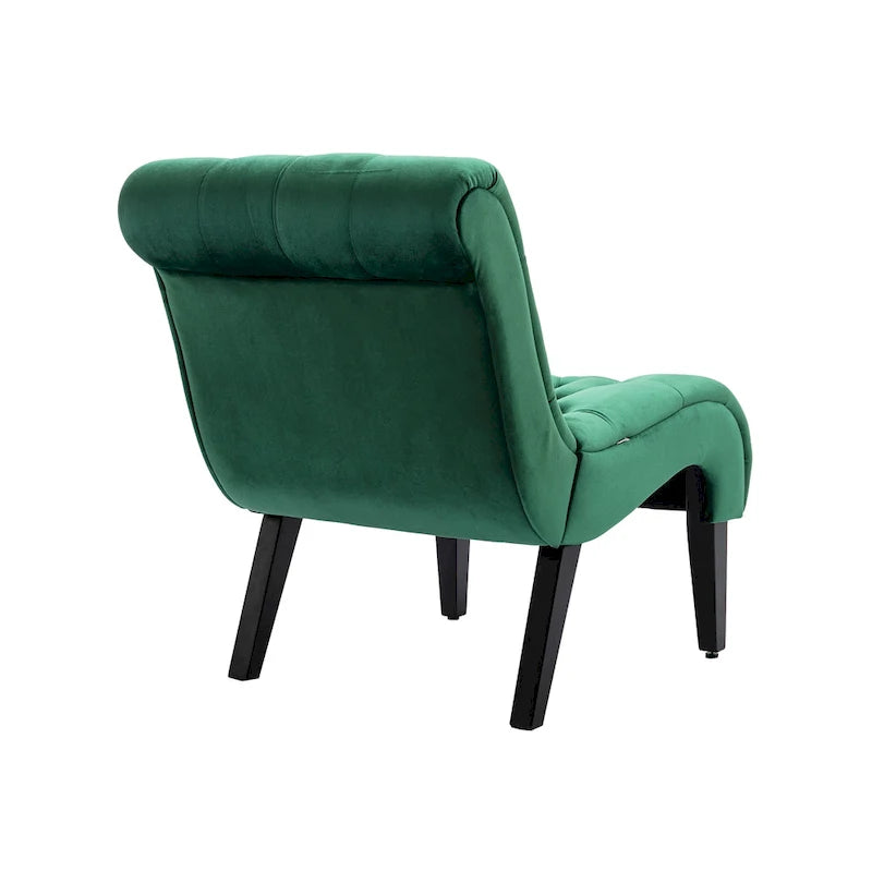 Chaise de loisirs rembourrée en velours pour le salon