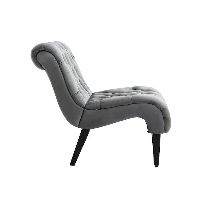 Chaise de loisirs rembourrée en velours pour le salon