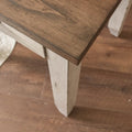 Table d'appoint en bois à 1 tiroir, finition deux tons