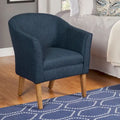 Fauteuil d'appoint texturé épais bleu marine