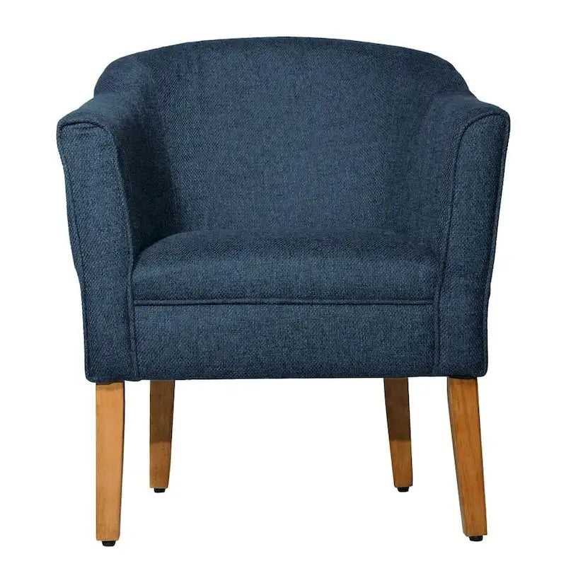 Fauteuil d'appoint texturé épais bleu marine