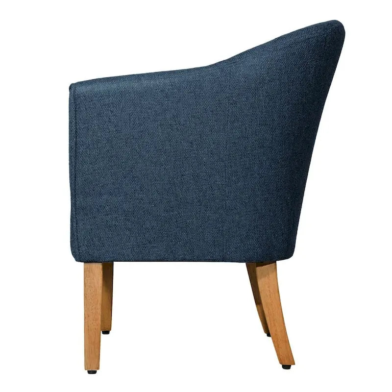 Fauteuil d'appoint texturé épais bleu marine