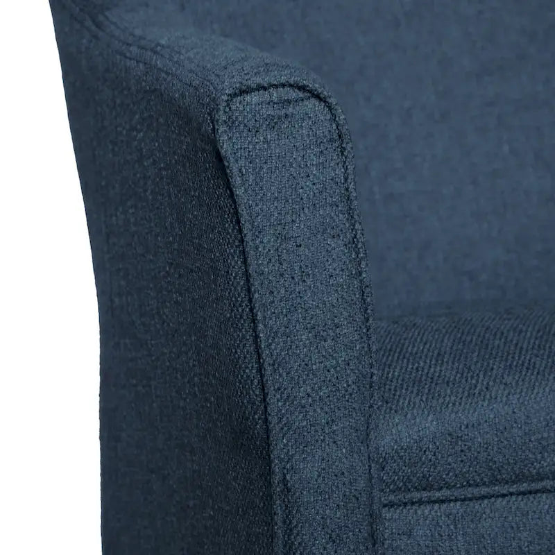 Fauteuil d'appoint texturé épais bleu marine