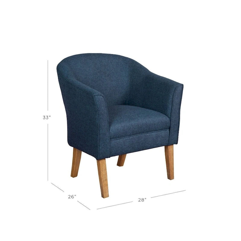 Fauteuil d'appoint texturé épais bleu marine