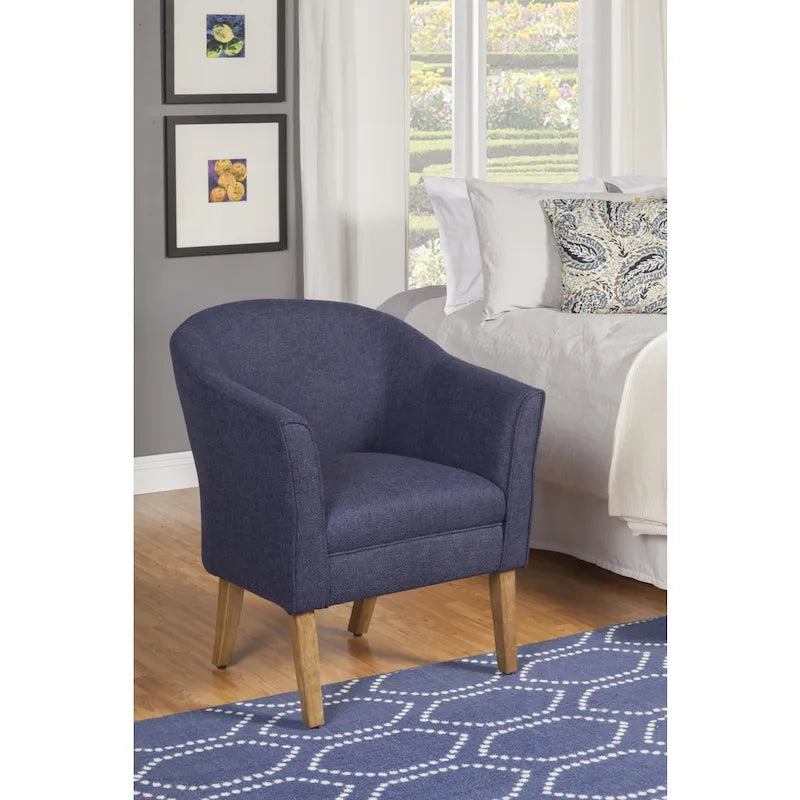 Fauteuil d'appoint texturé épais bleu marine