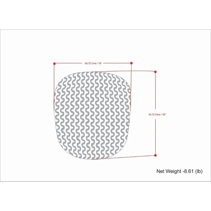 Pouf rond tricoté en polyester PET recyclé orange