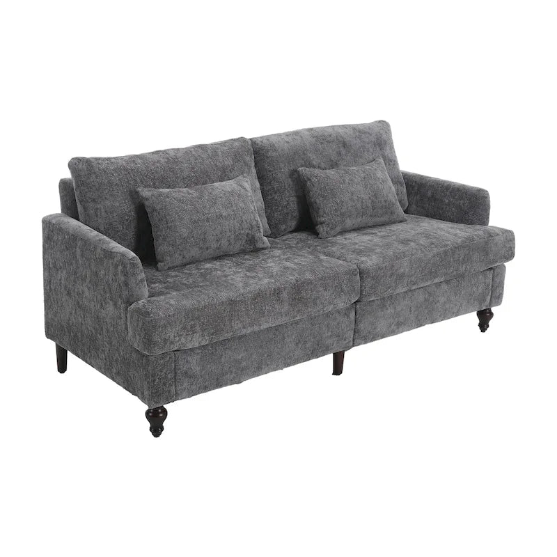 Causeuse moderne en tissu chenille, Causeuse 2 places, Canapé moderne