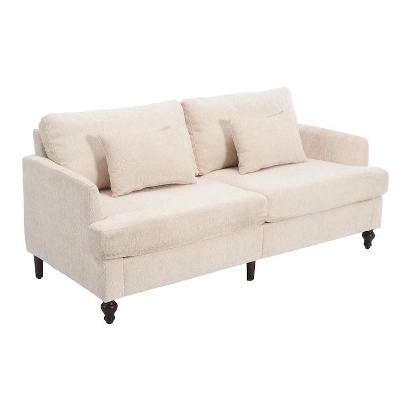 Causeuse moderne en tissu chenille, Causeuse 2 places, Canapé moderne