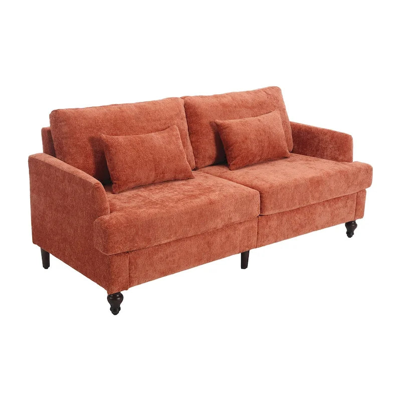 Causeuse moderne en tissu chenille, Causeuse 2 places, Canapé moderne