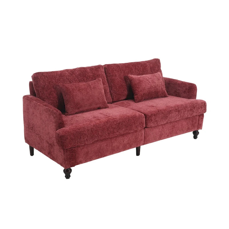 Causeuse moderne en tissu chenille, Causeuse 2 places, Canapé moderne