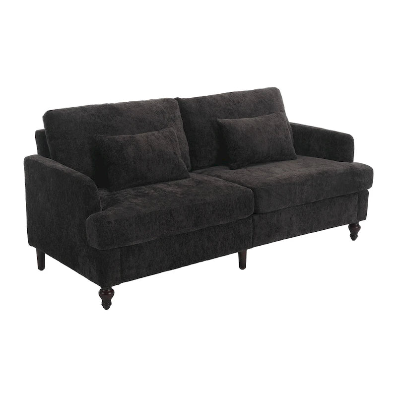 Causeuse moderne en tissu chenille, Causeuse 2 places, Canapé moderne