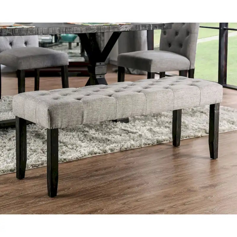 Banc de salle à manger rustique capitonné de 48 po