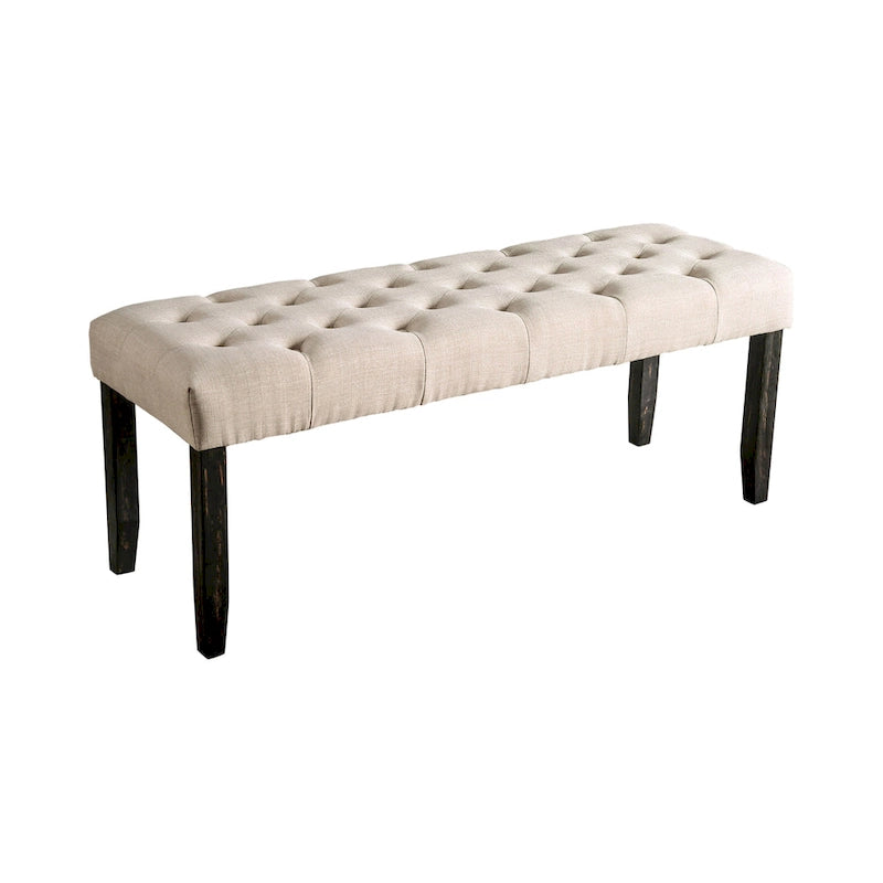 Banc de salle à manger rustique capitonné de 48 po