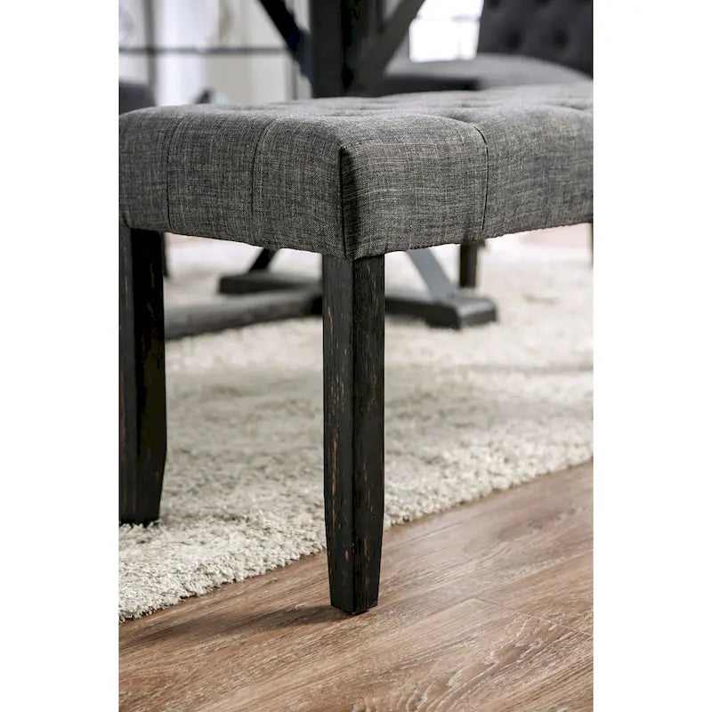Banc de salle à manger rustique capitonné de 48 po