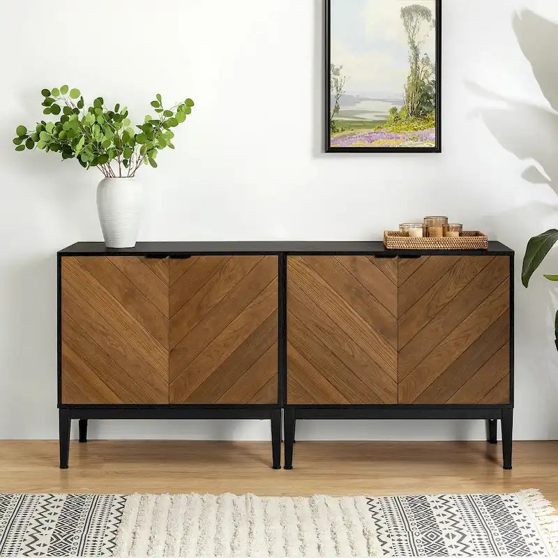 Casier double moderne avec étagères réglables
