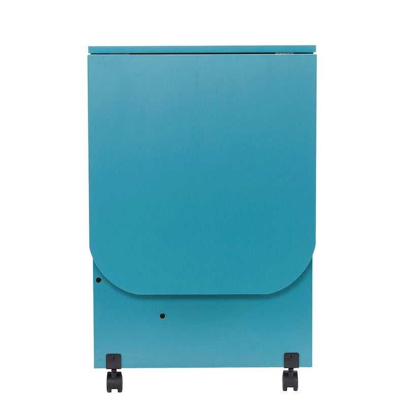Table de couture/station de bricolage roulante extensible – Turquoise