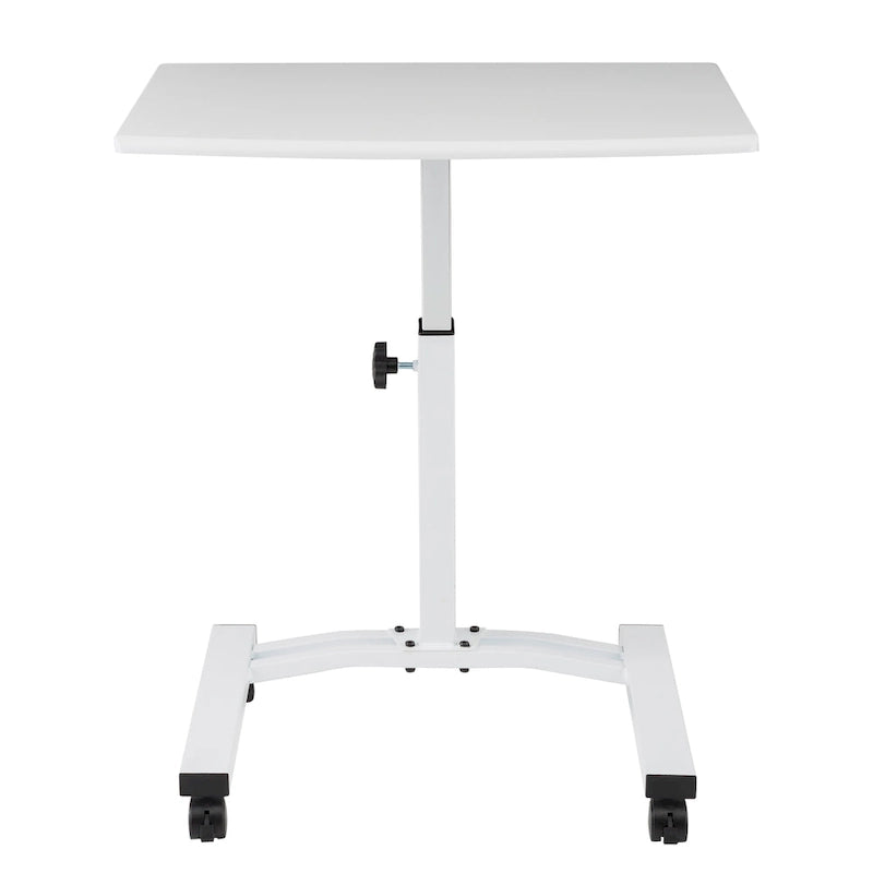 Chariot de bureau pour ordinateur portable à plateau solide et à hauteur réglable