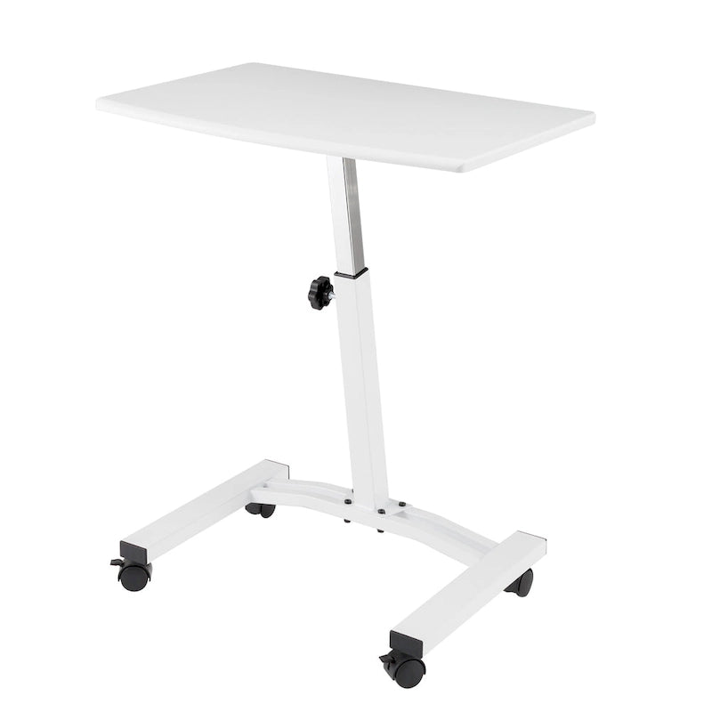 Chariot de bureau pour ordinateur portable à plateau solide et à hauteur réglable