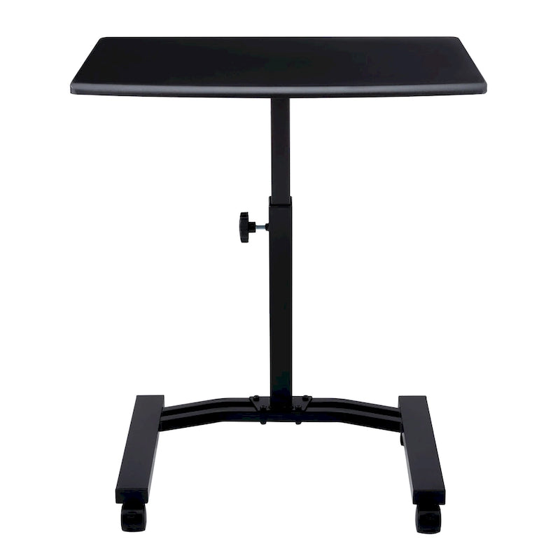 Chariot de bureau pour ordinateur portable à plateau solide et à hauteur réglable