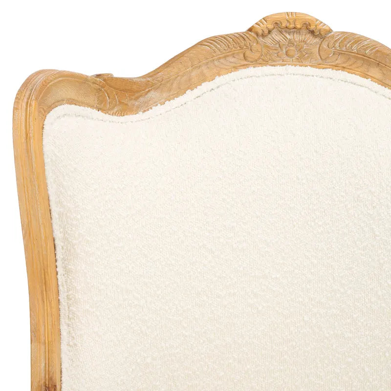 Fauteuil à oreilles en lin naturel