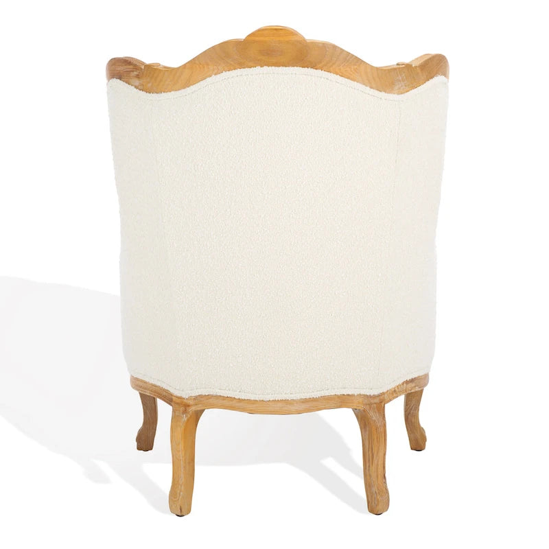 Fauteuil à oreilles en lin naturel