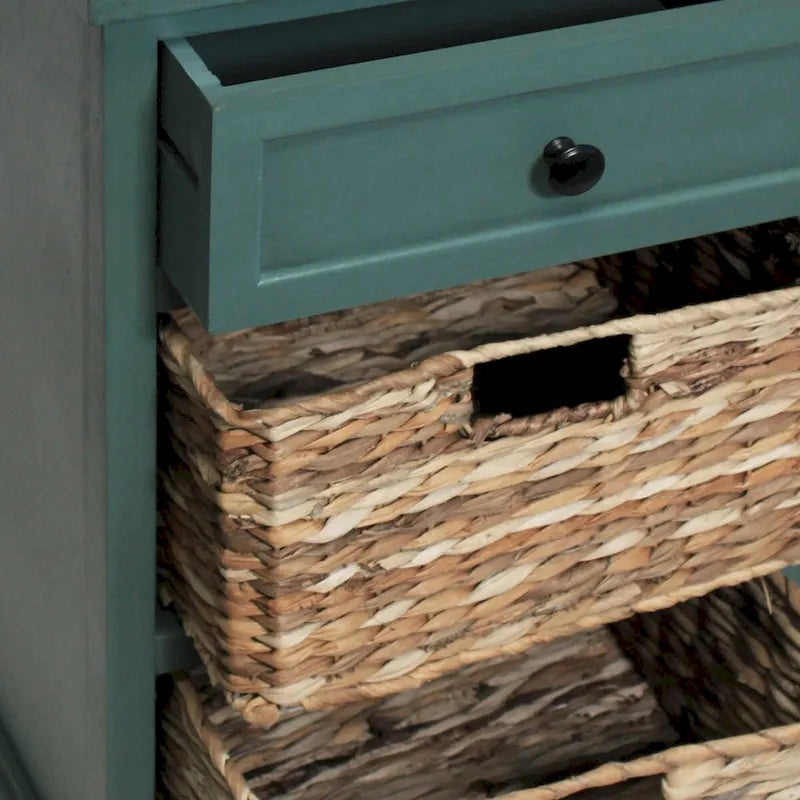 Table de chevet en bois à 3 tiroirs