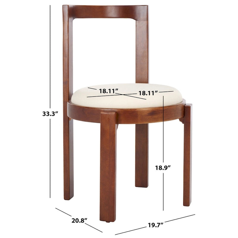 Chaise de salle à manger ronde de 19 pouces