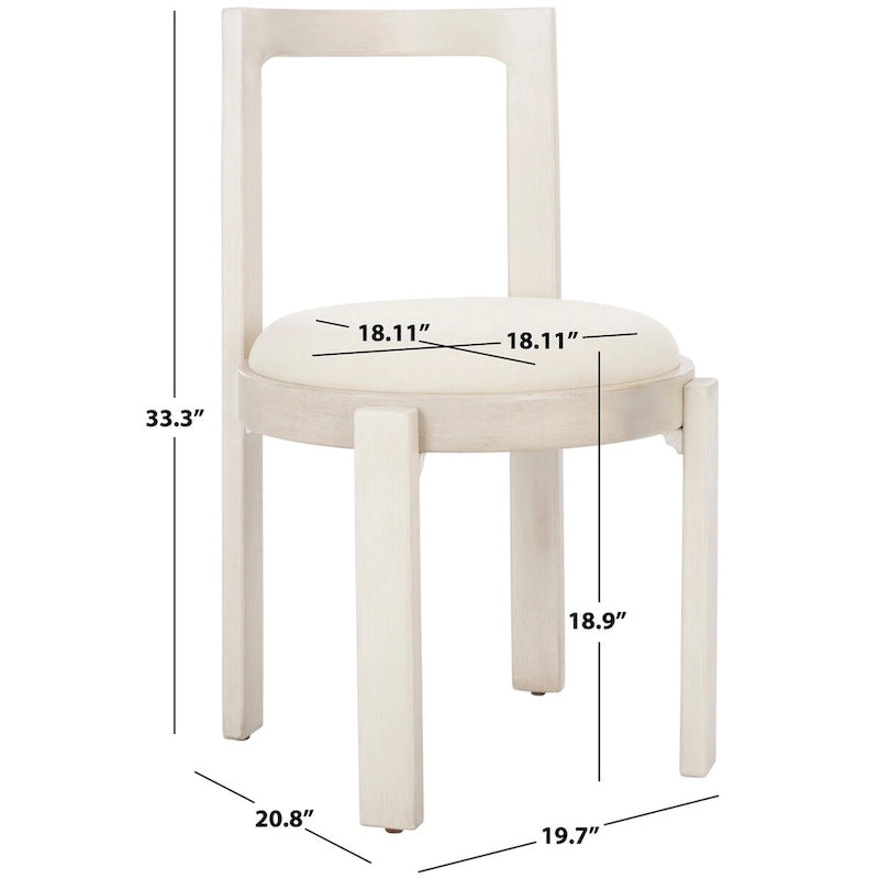 Chaise de salle à manger ronde de 19 pouces